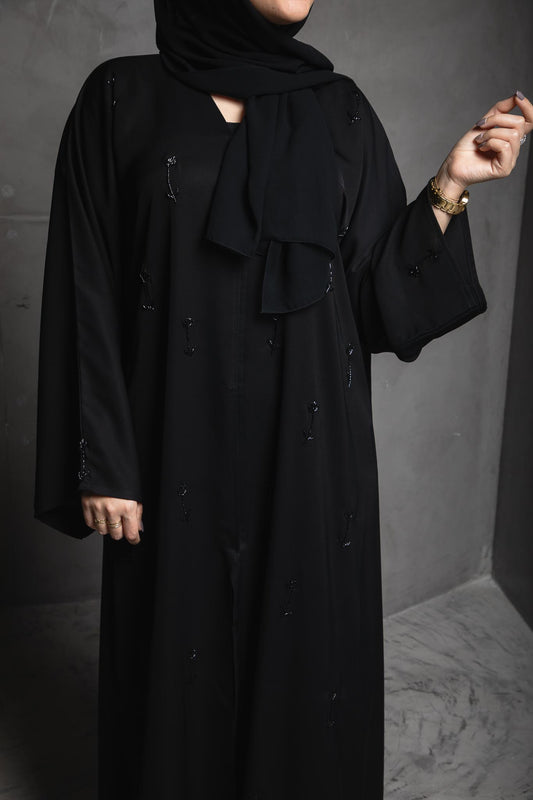 Black Embellished Abaya