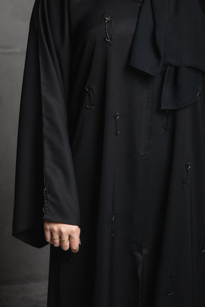 Black Embellished Abaya