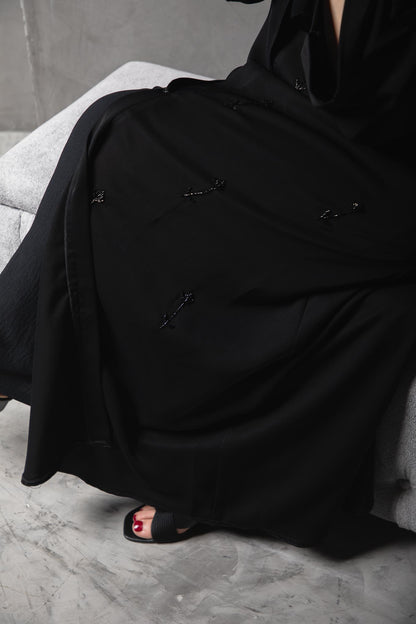 Black Embellished Abaya