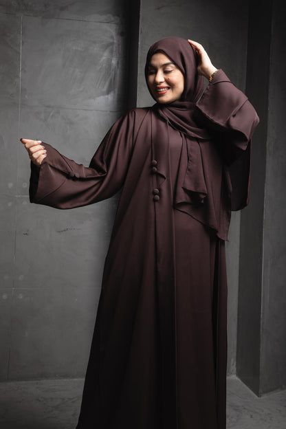 Deep Chocolate Gown Abaya