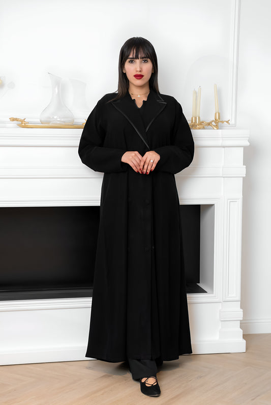 C0001 — Premium Black Indonesian Crepe Abaya