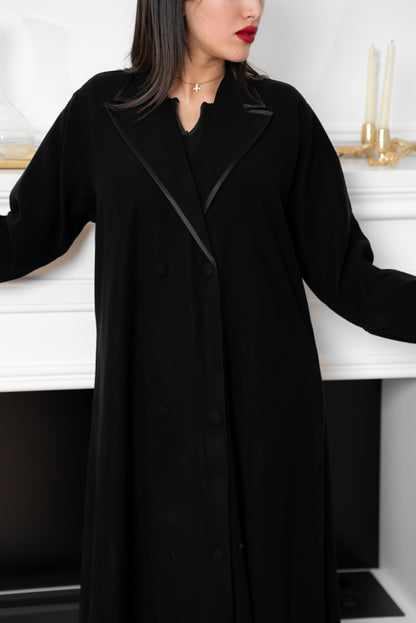 C0001 — Premium Black Indonesian Crepe Abaya