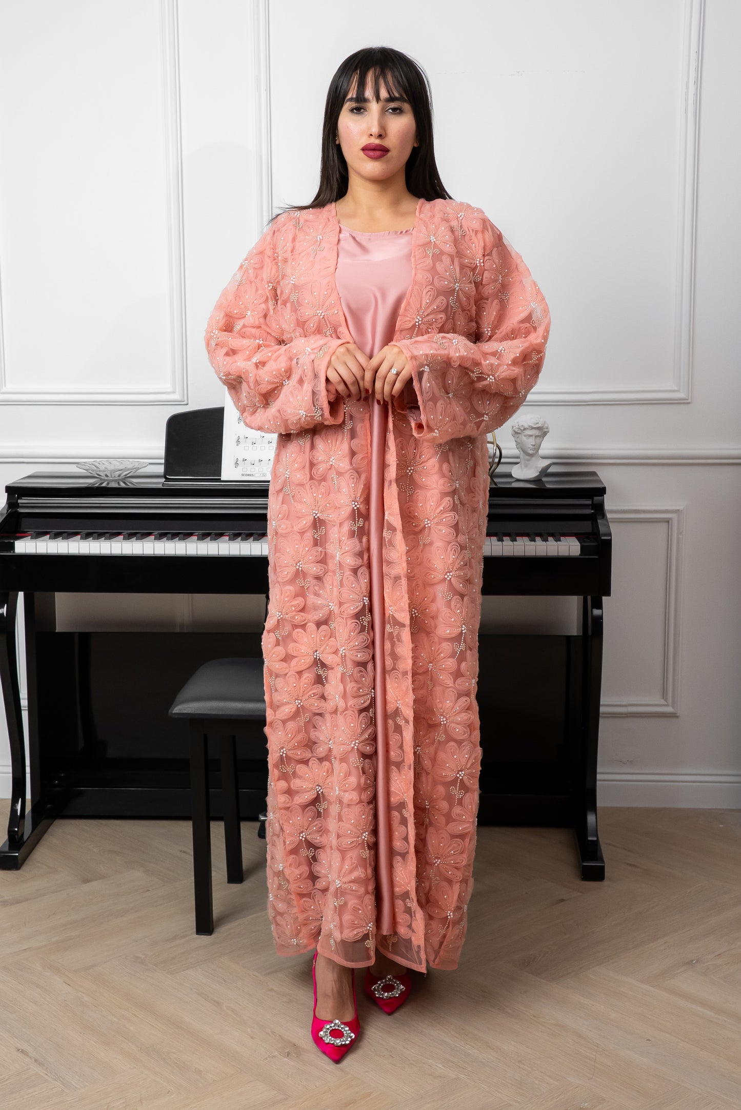 F0001 — Candied Pearl Petal Abaya