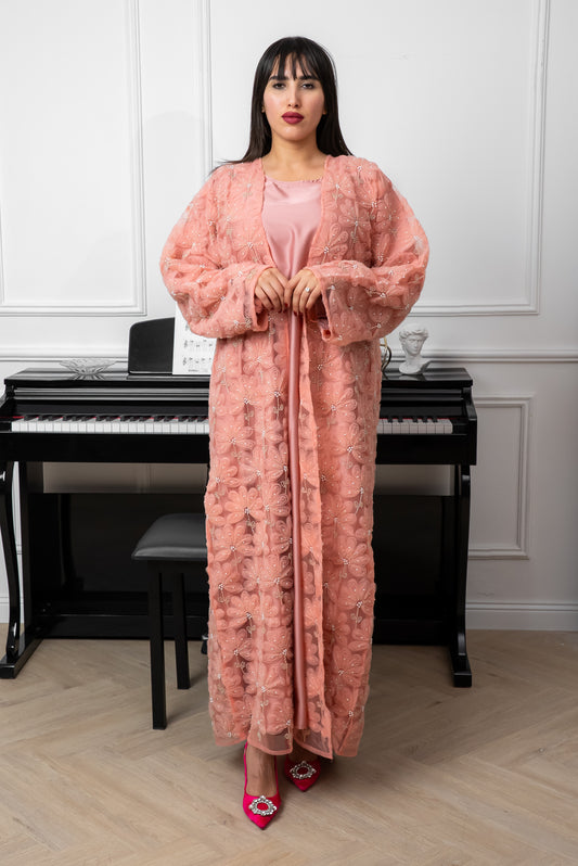 F0001 — Candied Pearl Petal Abaya