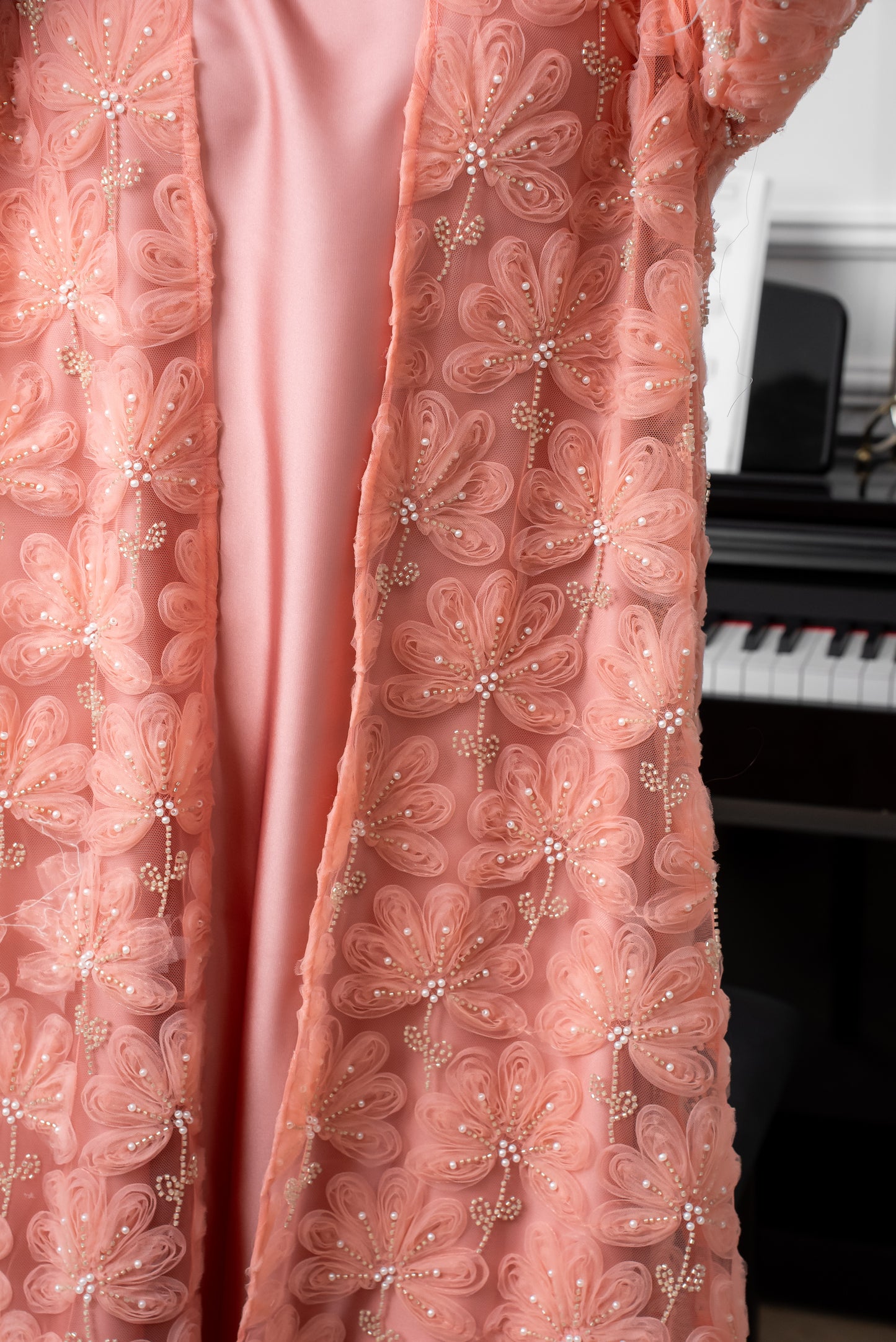 F0001 — Candied Pearl Petal Abaya