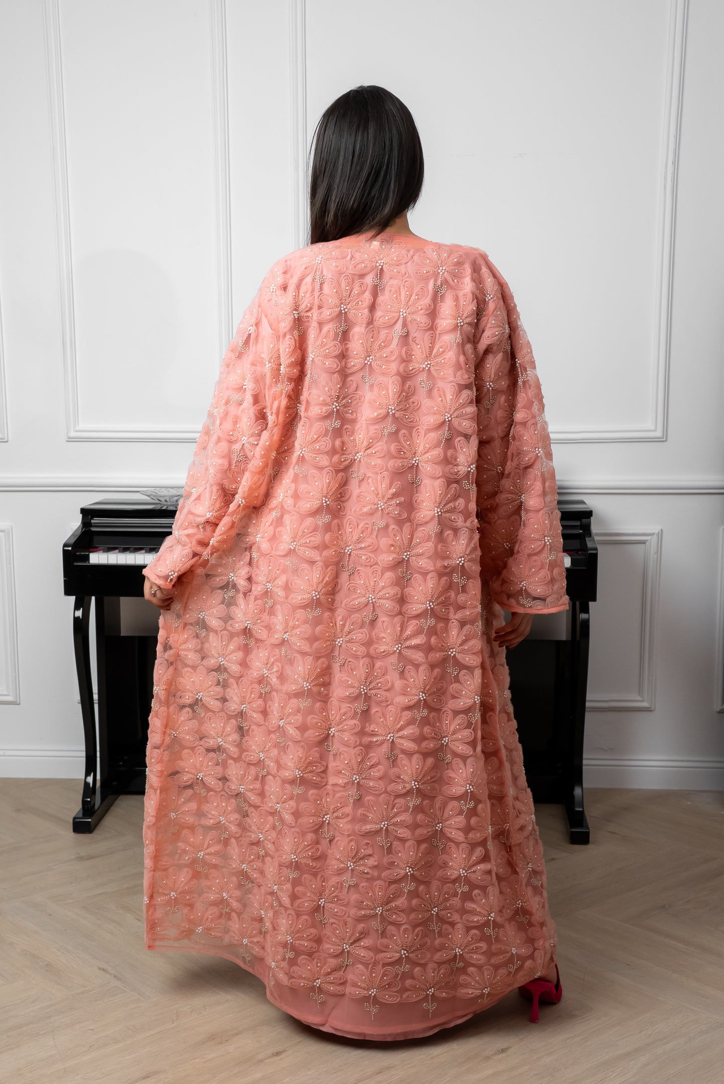 F0001 — Candied Pearl Petal Abaya