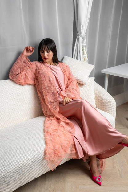 F0001 — Candied Pearl Petal Abaya